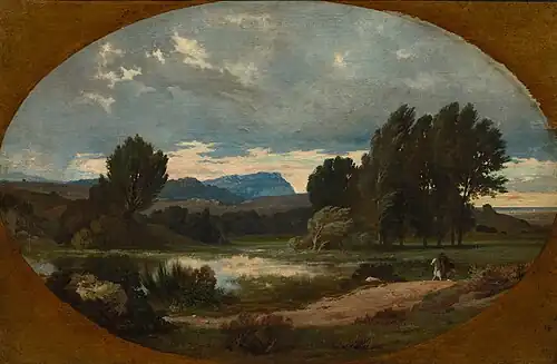 Paysage au cavalier sur un cheval blanc (1846), Cleveland Museum of Art.