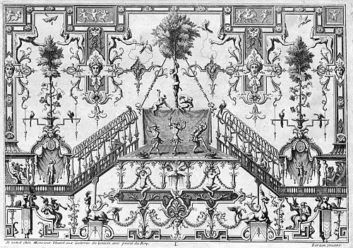 Gravure aux grotesques.