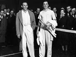 Jean Borotra et Fred Perry en 1932