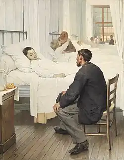 Le Jour de la visite à l'hôpital (1889), Paris, musée d'Orsay.