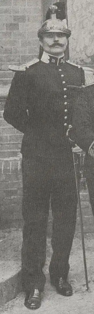 Jean Margraff au championnat international militaire d'escrime à La Haye.