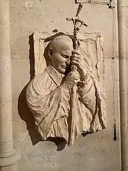 Relief de saint Jean-Paul&nbsp;II par Jean-Marc de Pas.