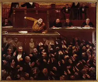Jean Jaurès à la tribune de la Chambre des députés (1903), Paris, musée Carnavalet.