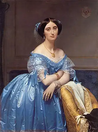 Portrait de la princesse Albert de Broglie (1853), huile sur toile, 121,3&nbsp;×&nbsp;90,8&nbsp;cm, New York, Metropolitan Museum of Art.