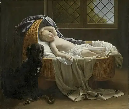 L'Enfant endormi sous la garde d'un chien courageux, Salon de 1801 (Paris, musée du Louvre)