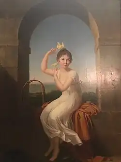 Jeanne-Élisabeth Chaudet, Une jeune fille jouant avec des serins, vers 1804