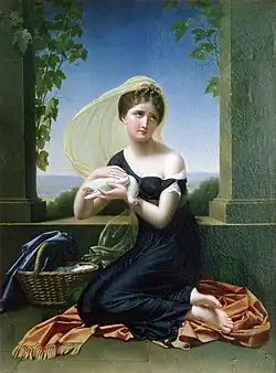 Jeune Fille pleurant son pigeon mort, 1808, musée des Beaux-Arts d'Arras.