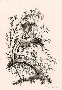 Baraque chinoise : Homme sur une balançoire