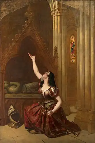 Jeanne d'Arc trouve l'épée dans la chapelle de Sainte-Catherine-de-Fierbois, William Etty, 1842-1846.