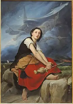 Jeanne d'arc écoutant les voix de Bénouville.