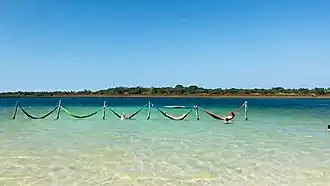 Les célèbres hamacs immergés de Jericoacoara.
