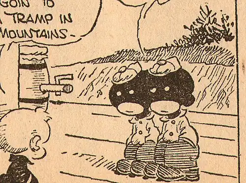 The Blots. Créés par Walt Hoban pour son comic strip Jerry on the Job&nbsp;(en), ces deux jeunes jumeaux afro-américains représentent l'une des sources d'inspiration de Floyd Gottfredson pour le nom et l'apparence du Fantôme noir.