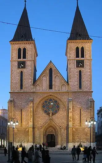 Cathédrale catholique de Sarajevo.