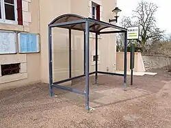 L'arrêt de bus du réseau Horizon en 2013.