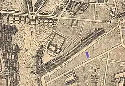 Emplacement de la salle du Jeu de paume de la Bouteille (1671-1672)