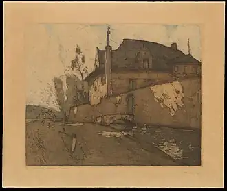 Le Jezuietenhof de Beerschot (eau-forte), cabinet des estampes de l'Université d'Anvers.