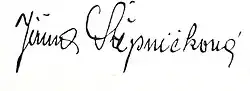 signature de Jiřina Štěpničková