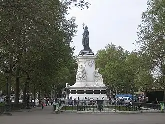 La place de la République avant sa transformation.