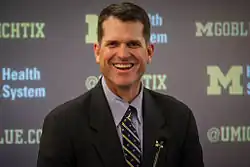 Description de l'image Jim Harbaugh Head Coach University of Michigan.jpg.