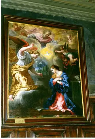 Annonciation par Joachim Liquevet, 1683.