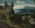 Joachim Patinier, Paysage avec la fuite en Égypte, avant 1515 [64].