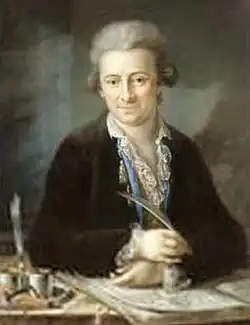 Portrait de Johann Wilhelm Beyer par Gabrielle Bertrand-Beyer, c. 1775.