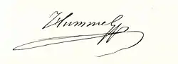 Signature de Johann Nepomuk Hummel