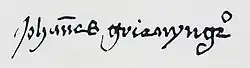 signature de Johann Grüninger