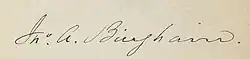 signature de John Bingham (homme politique)
