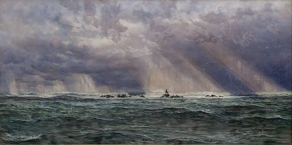 A North-West Gale off the Longships Lighthouse