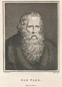 Old Parr (vers 1780, centre d'art britannique de Yale).