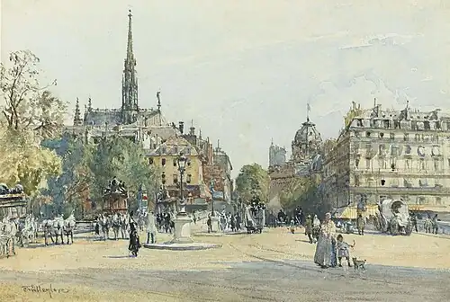 John Fulleylove, La Place Saint-Michel (vers 1900), localisation inconnue.