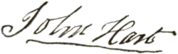 signature de John Hart (signataire)
