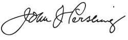 Signature de John J. Pershing