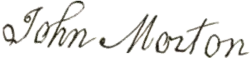 signature de John Morton (homme politique)