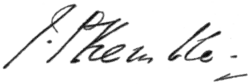 signature de John Philip Kemble