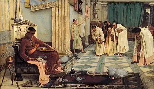 The Favorites of the Emperor Honorius de John William Waterhouse.