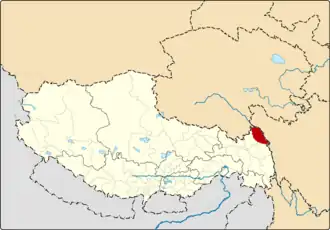 Localisation de Jiāngdá Xiàn