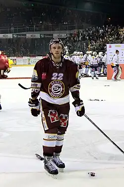Description de l'image Jonathan Mercier, Genève-Servette vs. SC Bern, 9th March 2013.jpg.