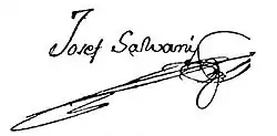 Signature de Josep Salvany i Lleopart