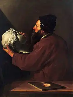 José de Ribera, Allégorie des sentiments, huile sur toile (114&nbsp;×&nbsp;88&nbsp;cm), v. 1630, Norton Simon Foundation.