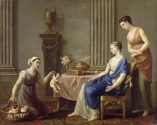 Joseph-Marie Vien, La Marchande d'Amours, 1763, musée national du château de Fontainebleau, Fontainebleau.