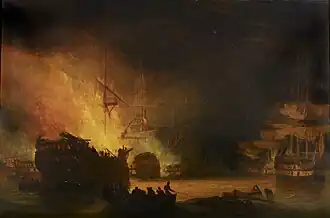 Peinture de Joseph représentant l'Orient enflammé