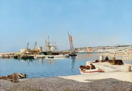 Vue du quai des Baux à Cassis, 1893, coll. particulière