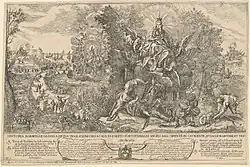 Transport de la Sainte Maison de Lorette, Gravure de Joseph Heintz, env.1650