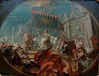 Saint Norbert triomphant sur le tanchélisme.