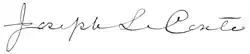 signature de Joseph LeConte