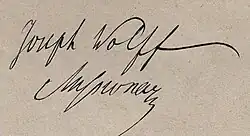 signature de Joseph Wolf