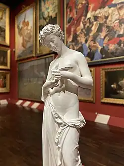 Joseph de Nogent, Jeune femme à la colombe, vers 1860, marbre, vers 1860, musée des Beaux-Arts d'Orléans, inv. 94.22.1