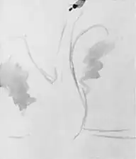 étude de cygne, en train d'inspirer